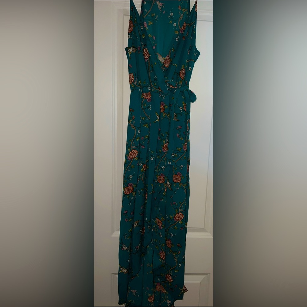 Blue floral dress